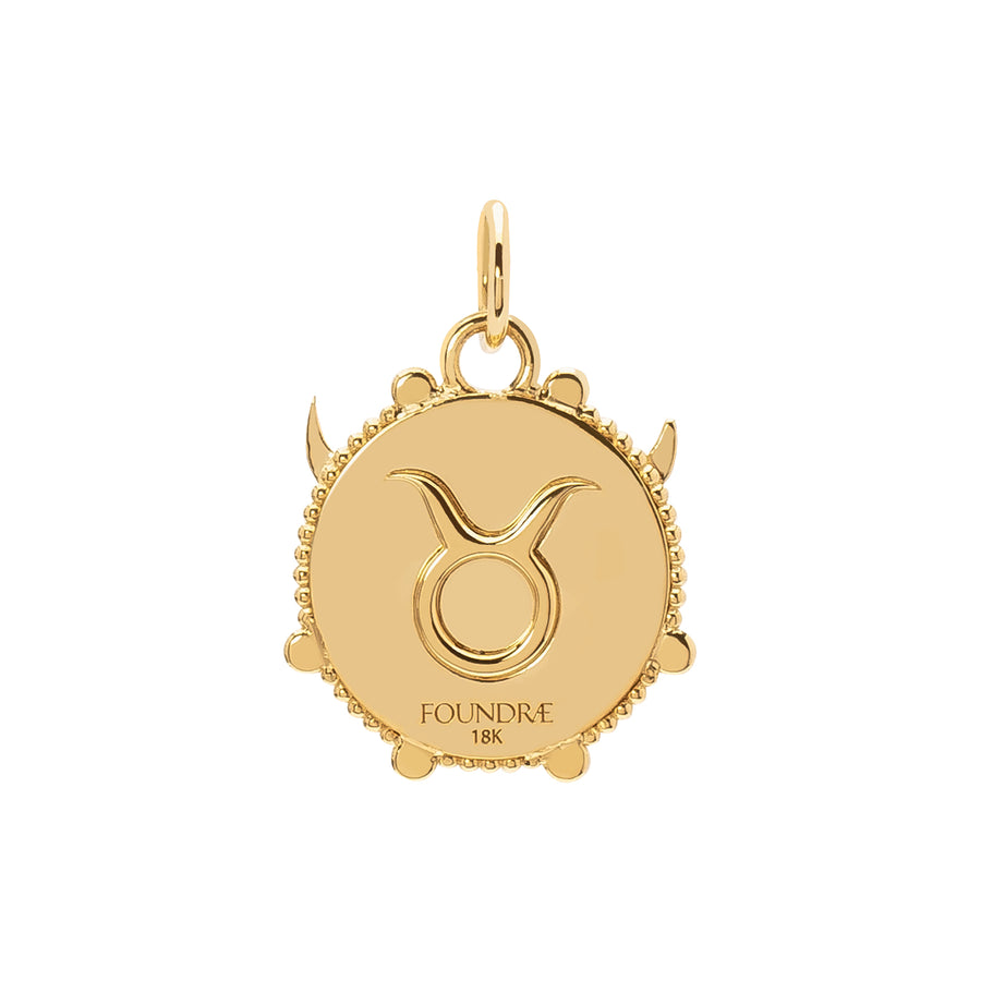 Foundrae Baby Zodiac Medallion - Taurus - Broken English Jewelry
