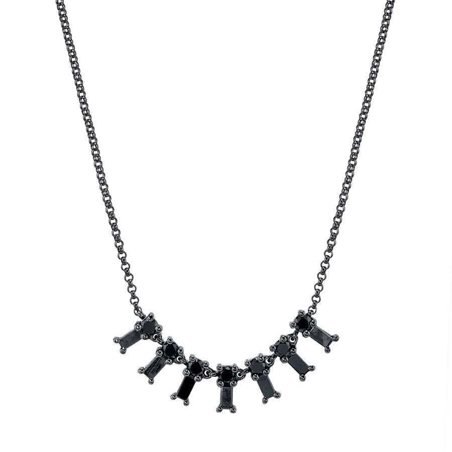Borgioni XS Black Diamond Dangle Necklace - Broken English Jewelry