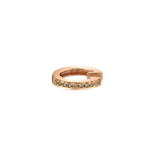 Borgioni Pave Brown Diamond Earcuff - Rose Gold - Earrings - Broken English Jewelry