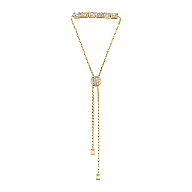 Borgioni Large Mixed Cut Diamond Toggle Bracelet - Yellow Gold - Broken English Jewelry