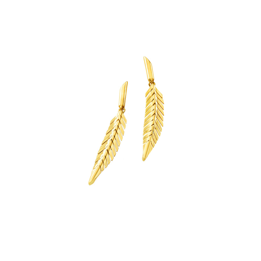 Cadar Small Feather Earrings - Broken English Jewelry
