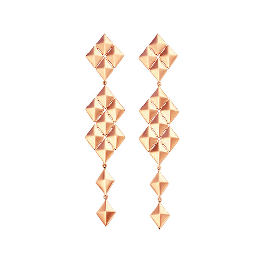 Python Symmetrical Drop Earrings - Main Img