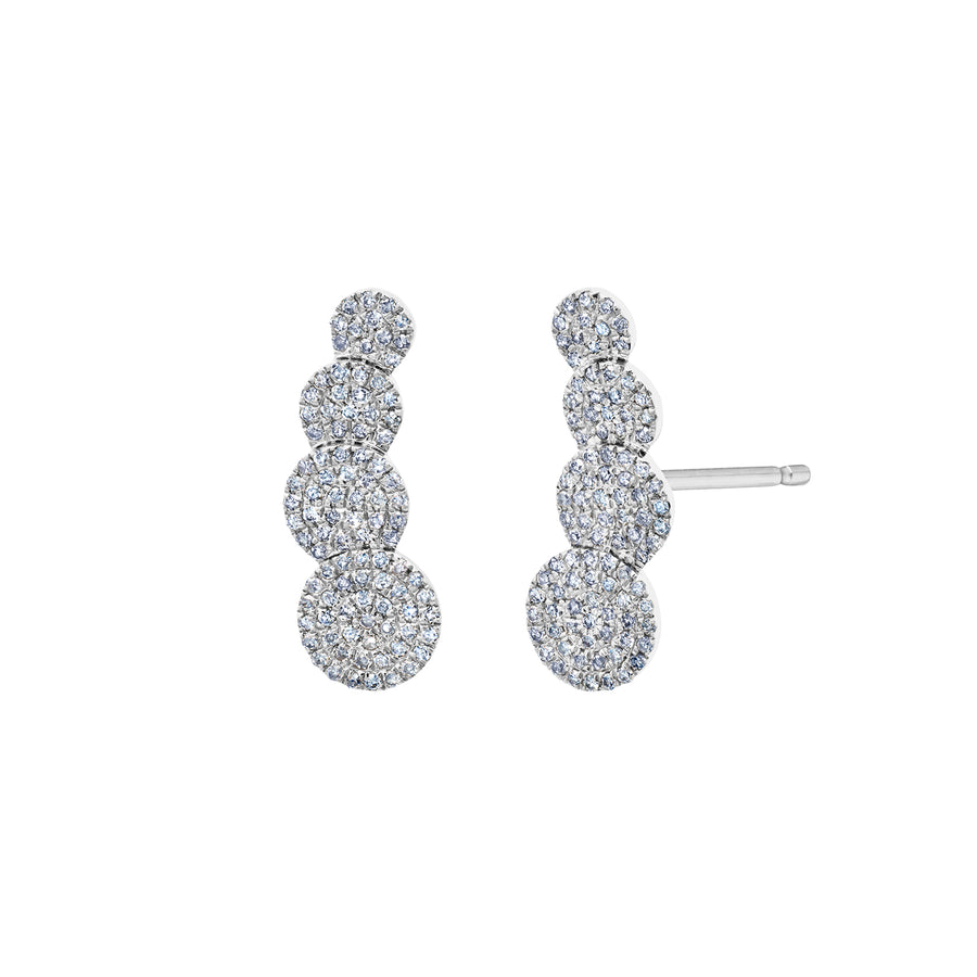Graziela Cascade Diamond Ear Climbers - White Gold - Earrings - Broken English Jewelry