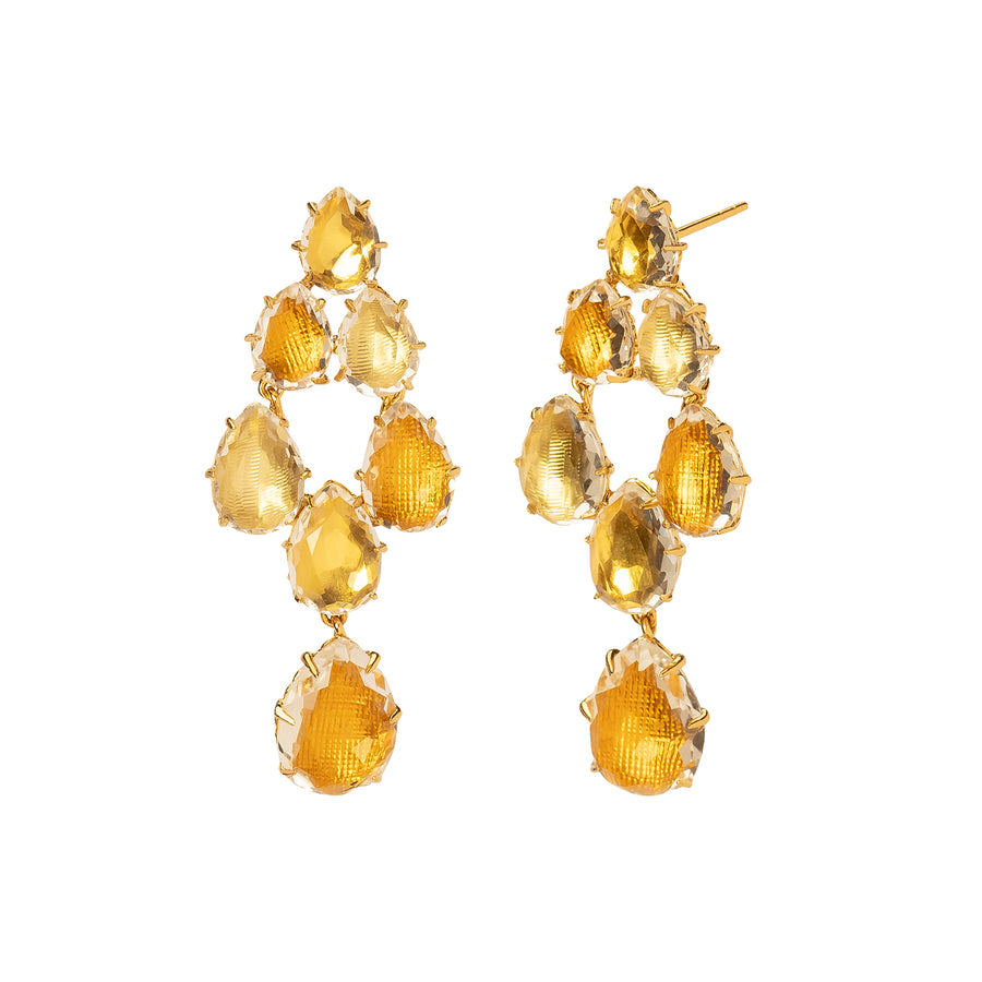 Larkspur & Hawk Caterina Swag Drop Earrings - Multi-Sunflower - Earrings - Broken English Jewelry