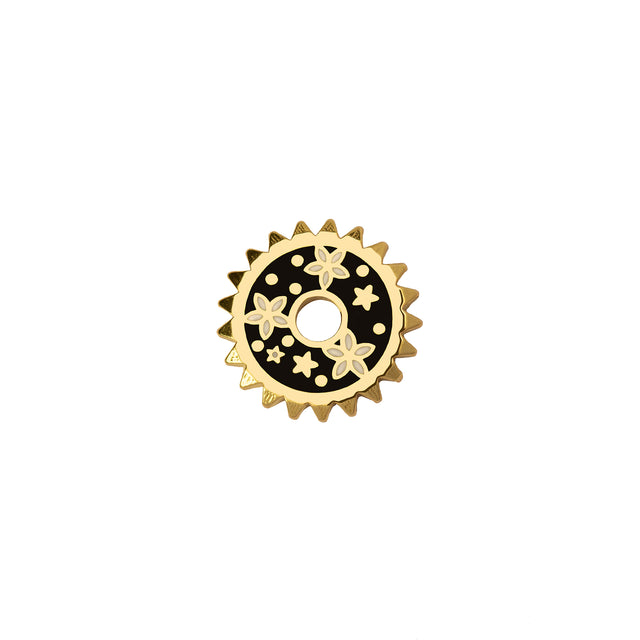 Foundrae Dark Blossoms Disk - Charms & Pendants - Broken English Jewelry