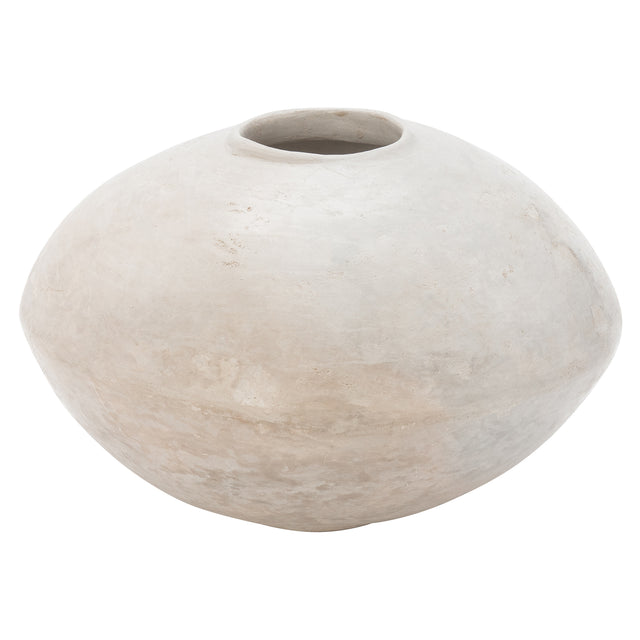 Alzamora Ceramics White Double Conical Vessel - Home & Decor - Broken English Jewelry