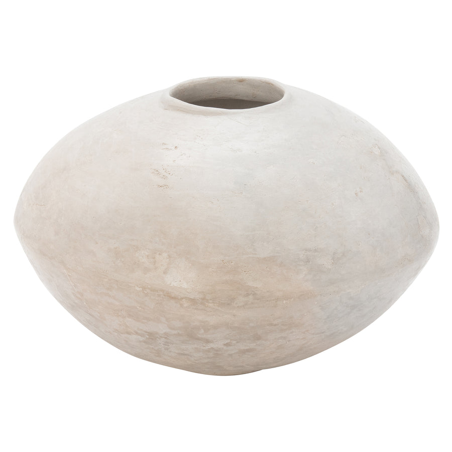 Alzamora Ceramics White Double Conical Vessel - Home & Decor - Broken English Jewelry