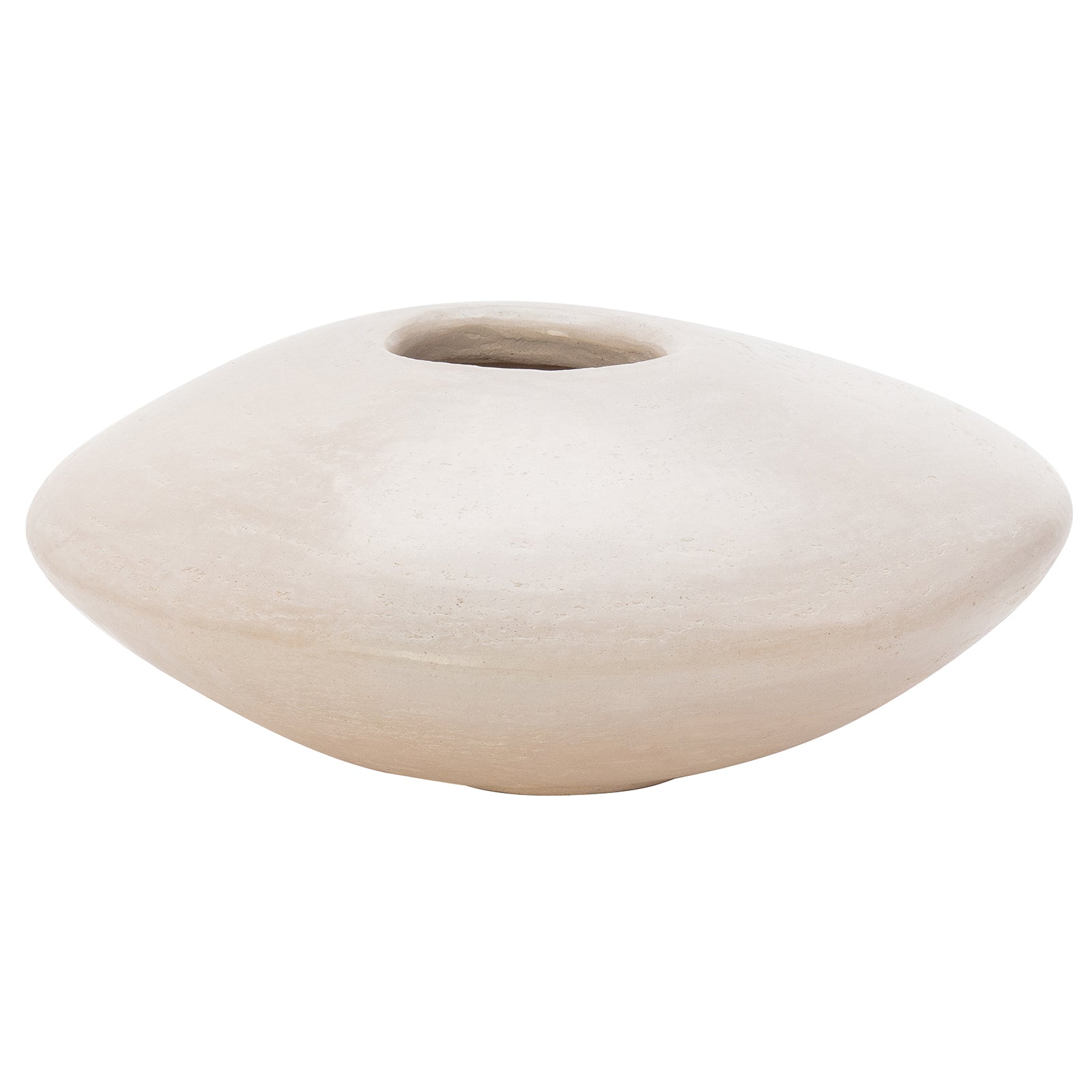 Alzamora Ceramics White Discus Vessel - Home & Decor - Broken English Jewelry