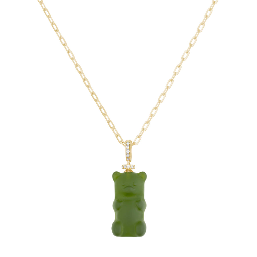 DARKAI Gemmy Bear Necklace - Kiwi - Necklaces - Broken English Jewelry