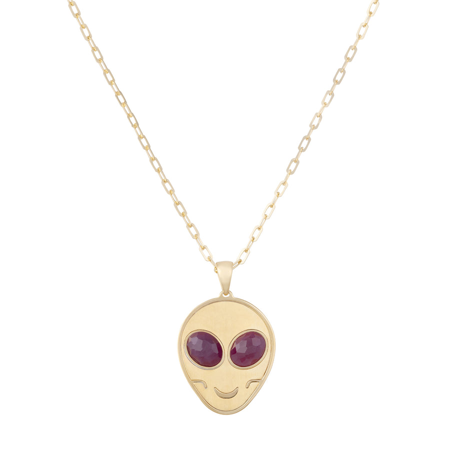 DARKAI Alien Necklace - Mars & Yellow Gold - Necklaces - Broken English Jewelry