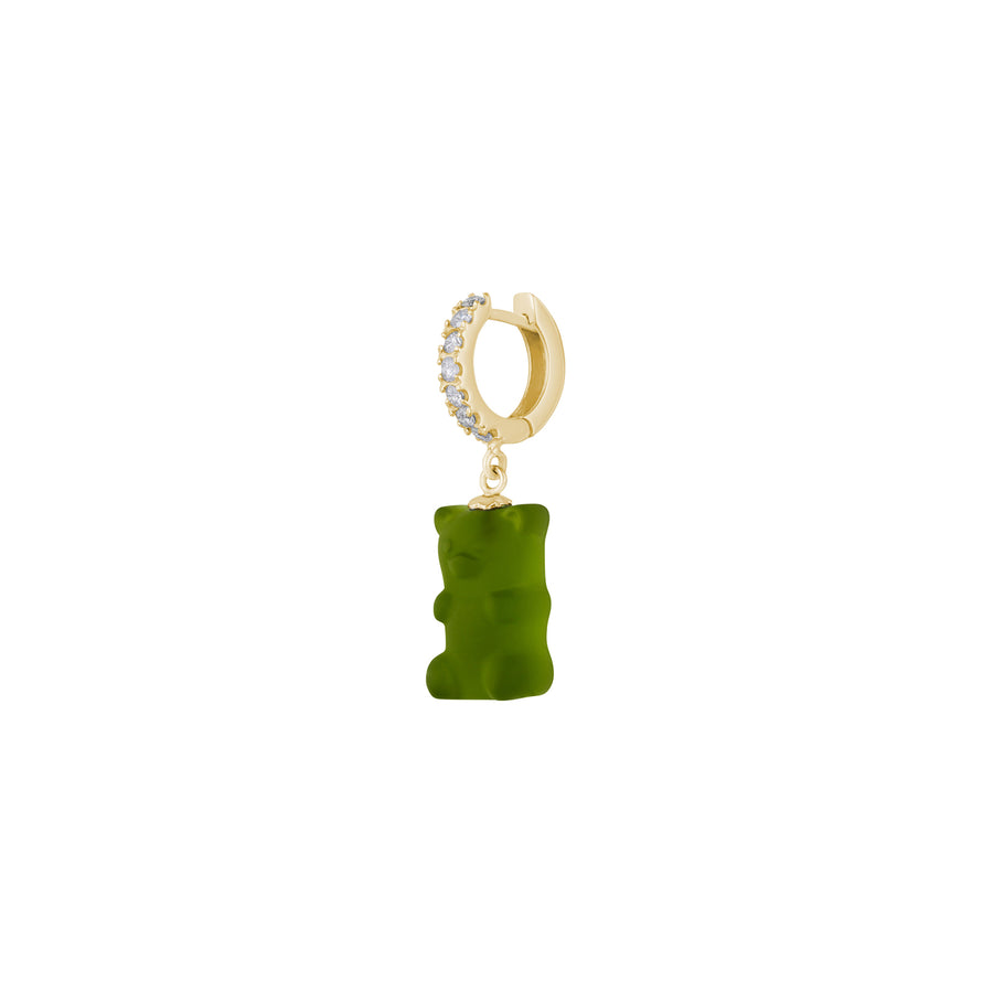 DARKAI Gemmy Bear Earring - Kiwi & Yellow Gold - Earrings - Broken English Jewelry
