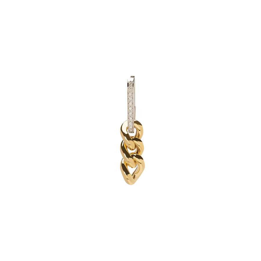 DARKAI Cuban Link Earring - Yellow & White Gold - Earrings - Broken English Jewelry