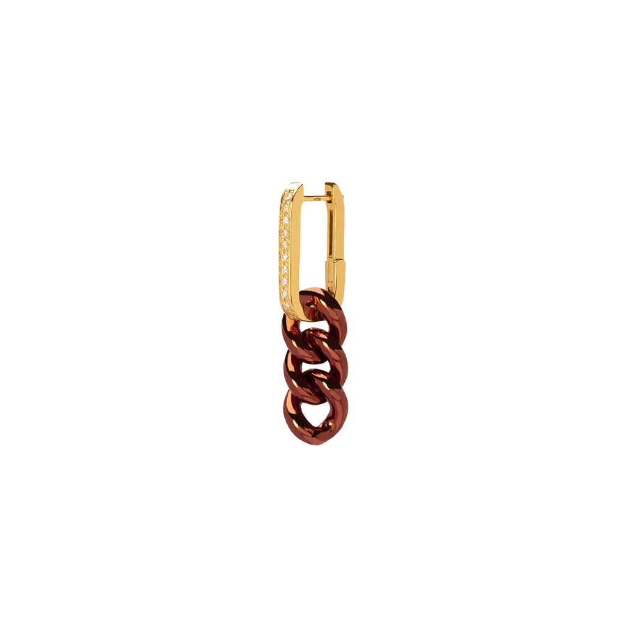 DARKAI Cuban Link Earring - Caramel & Yellow Gold - Earrings - Broken English Jewelry