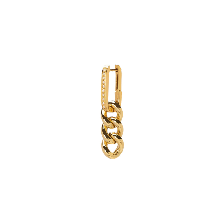DARKAI Cuban Link Earring - Yellow & Yellow Gold - Earrings - Broken English Jewelry