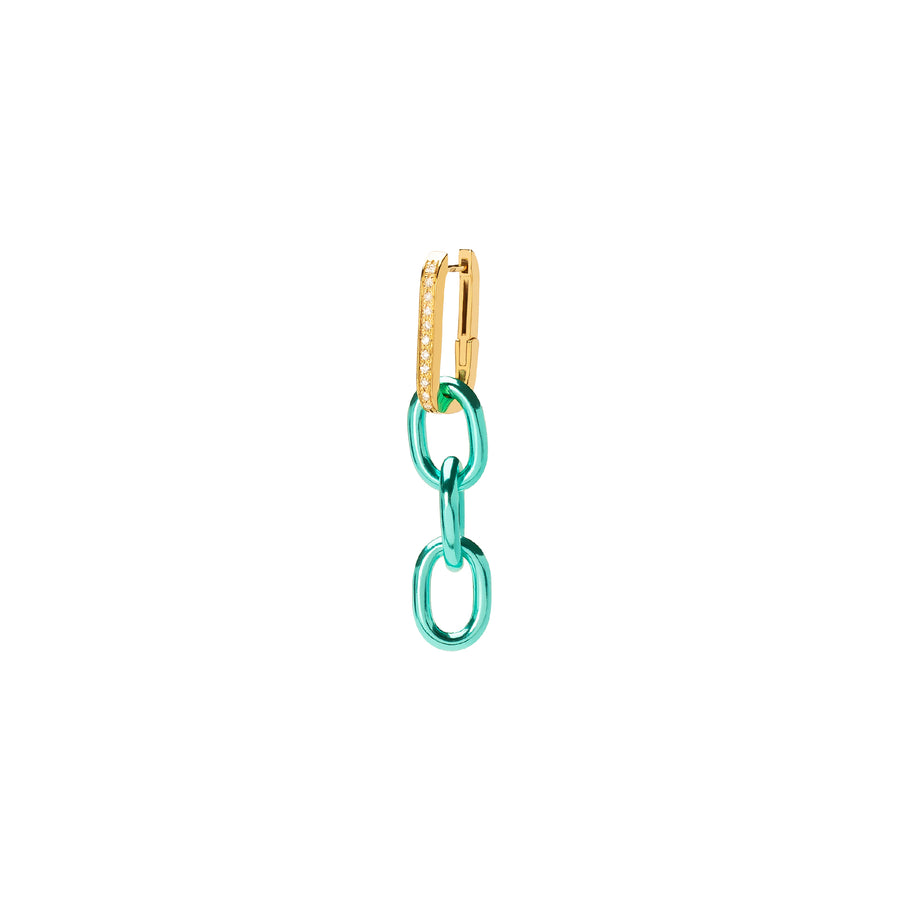 DARKAI Triple Link Earring - Sky & Yellow Gold - Earrings - Broken English Jewelry