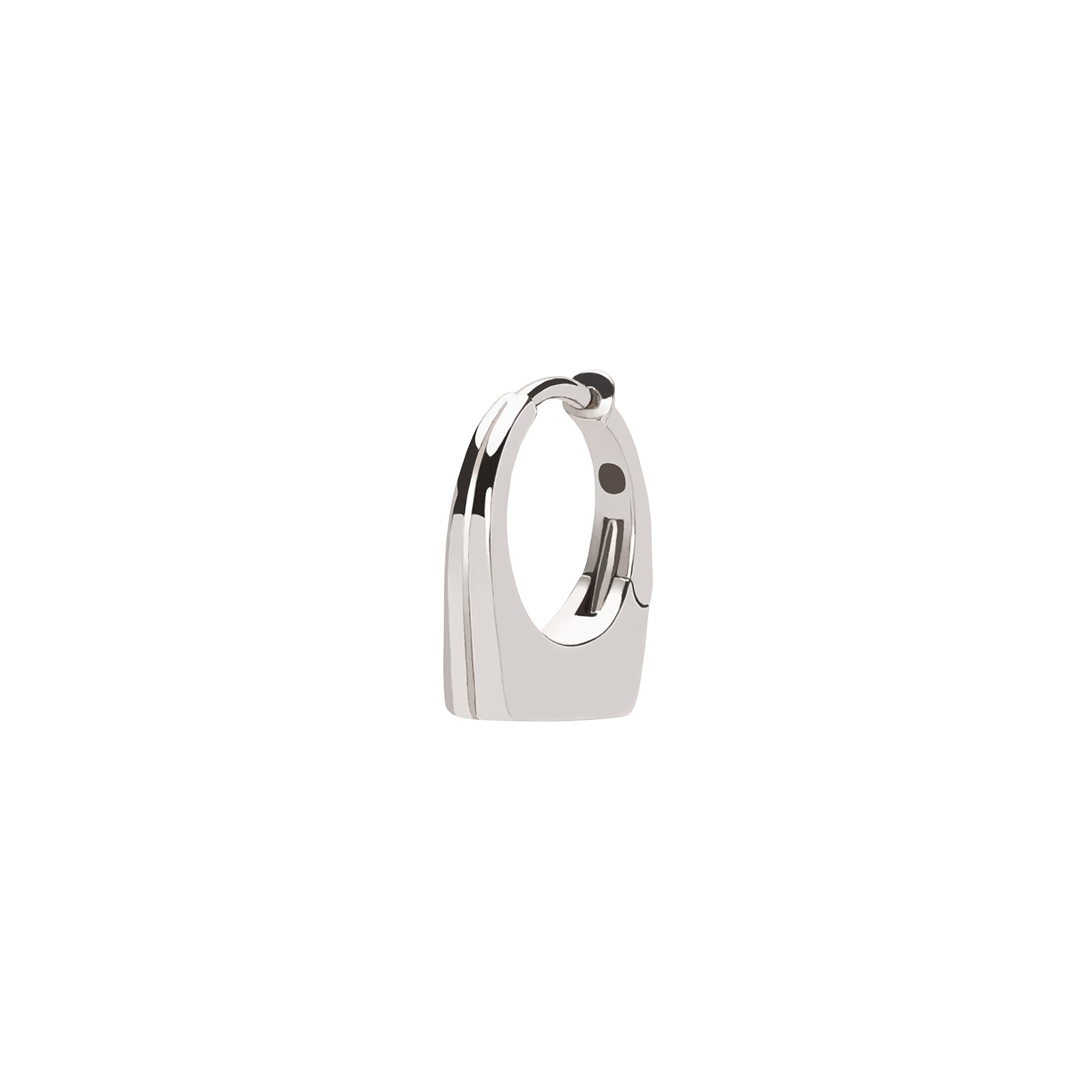 Prasi Dois Irmaos Mini Huggie - White Gold - Broken English Jewelry