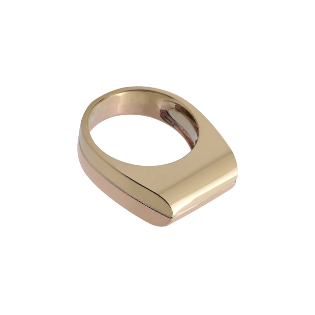 Prasi Dois Irmaos Ring - Yellow & Rose Gold - Broken English Jewelry