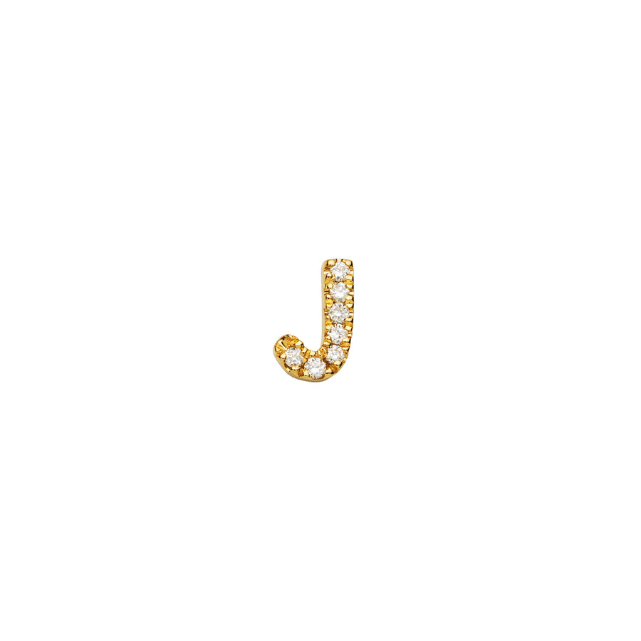 Loquet Diamond Letter J Charm - Charms & Pendants - Broken English Jewelry