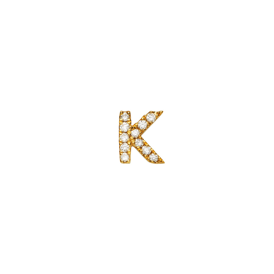 Loquet Diamond Letter K Charm - Charms & Pendants - Broken English Jewelry