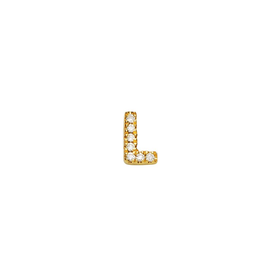 Loquet Diamond Letter L Charm - Charms & Pendants - Broken English Jewelry