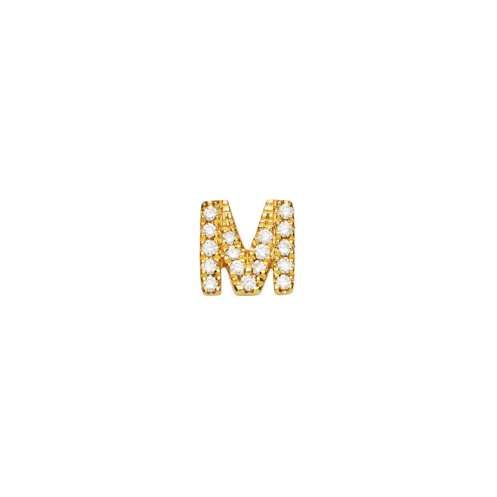 Loquet Diamond Letter M Charm - Charms & Pendants - Broken English Jewelry