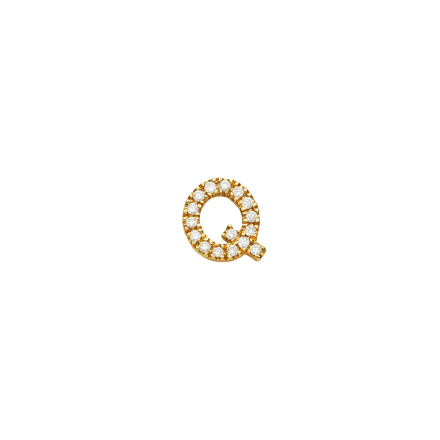 Loquet Diamond Letter Q Charm - Charms & Pendants - Broken English Jewelry