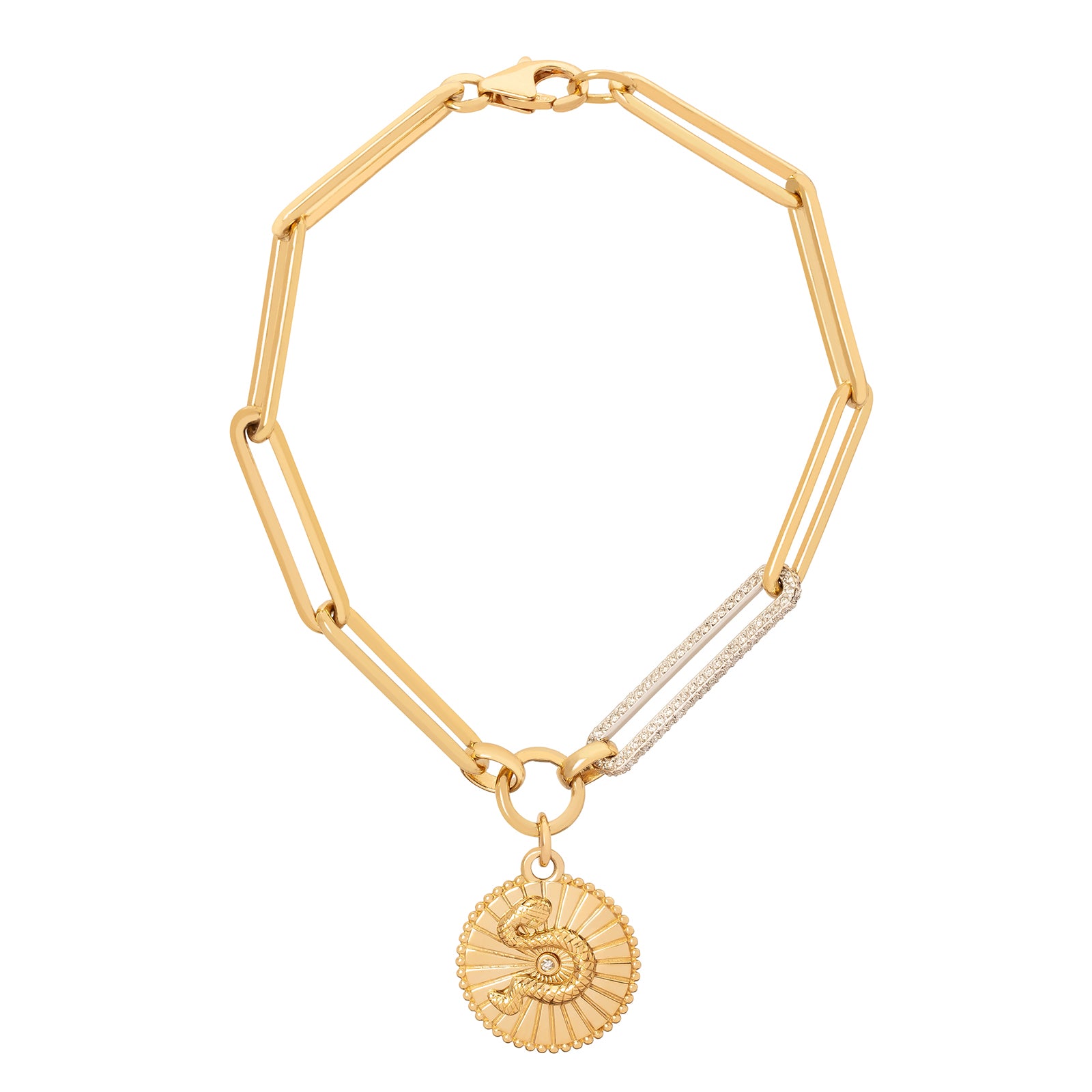 Foundrae Wholeness Diamond Link Bracelet - Broken English Jewelry