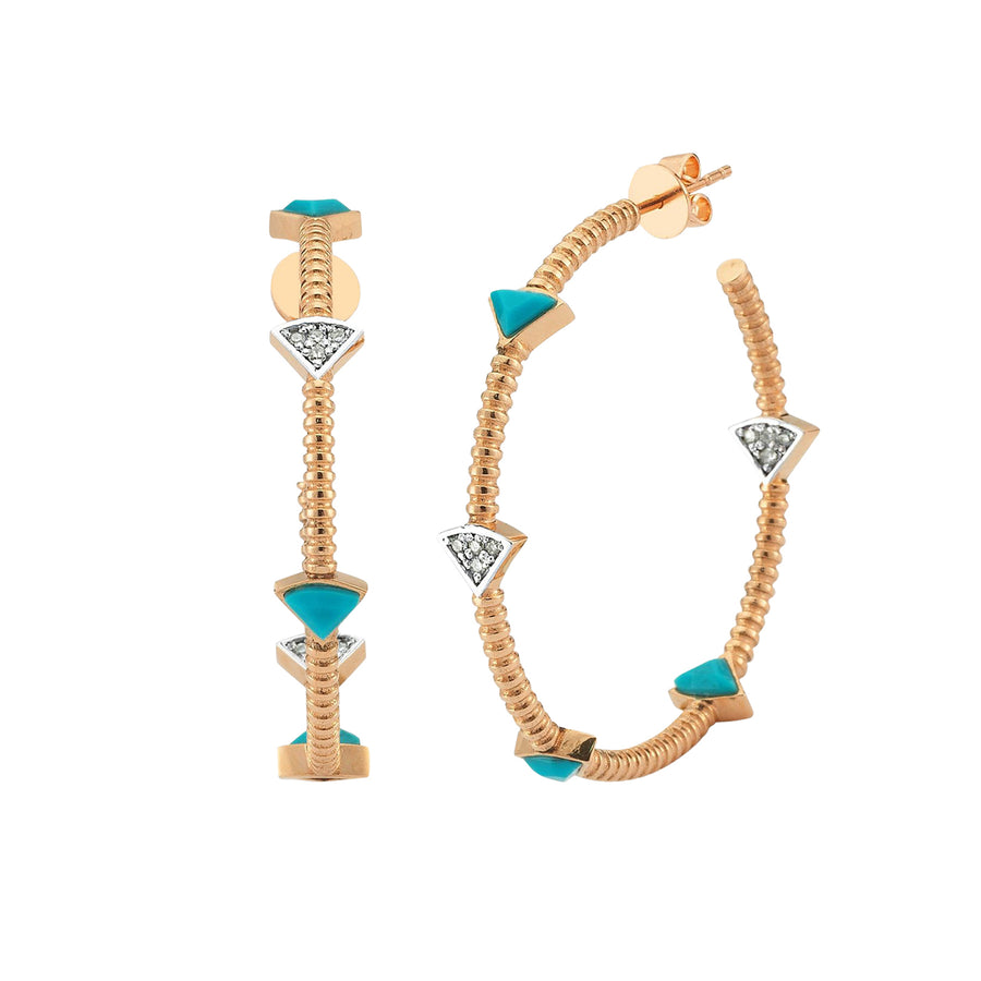 Melis Goral La Linea Turquoise Gemstone Earrings - Earrings - Broken English Jewelry