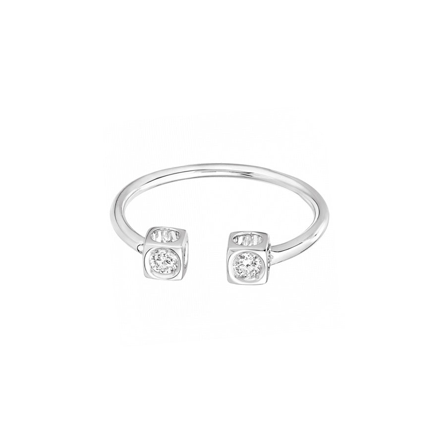 Dinh Van Le Cube Diamant Ring - White Gold - Broken English Jewelry