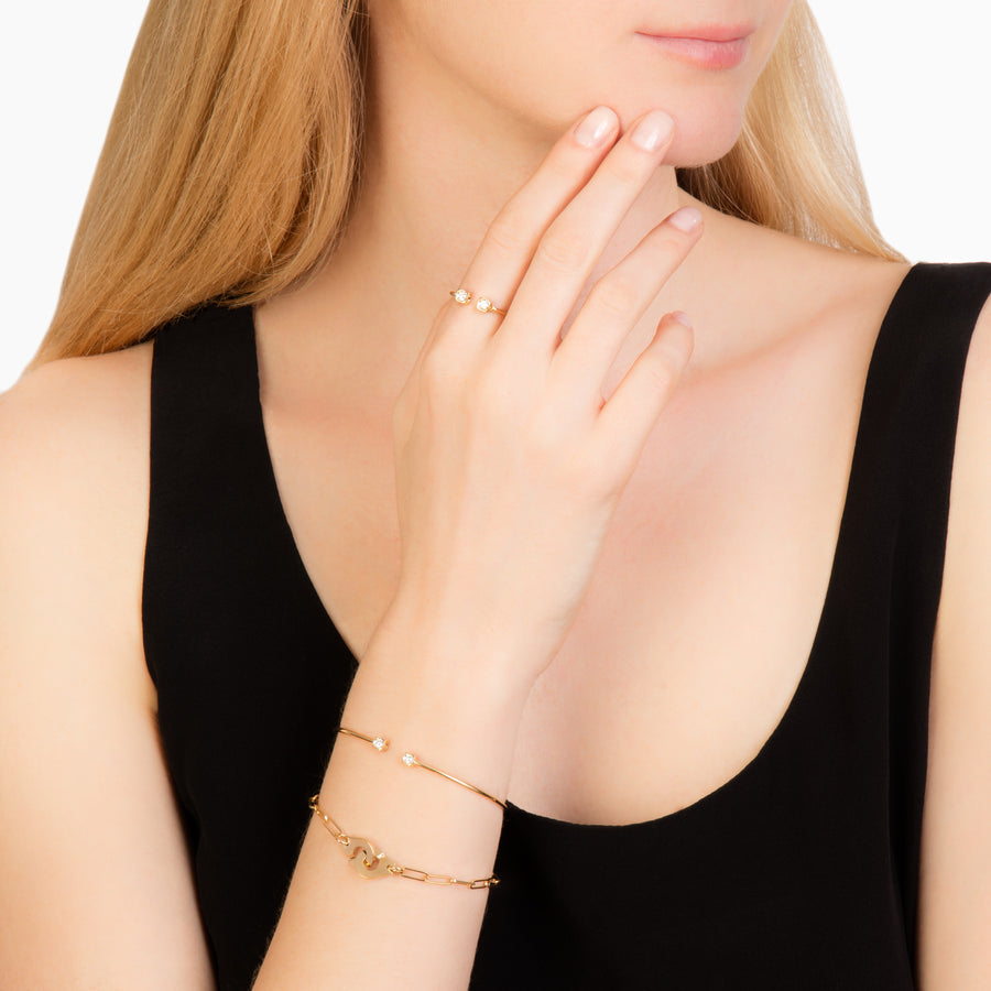 Dinh Van Le Cube Diamant Small Bracelet - Yellow Gold - Broken English Jewelry