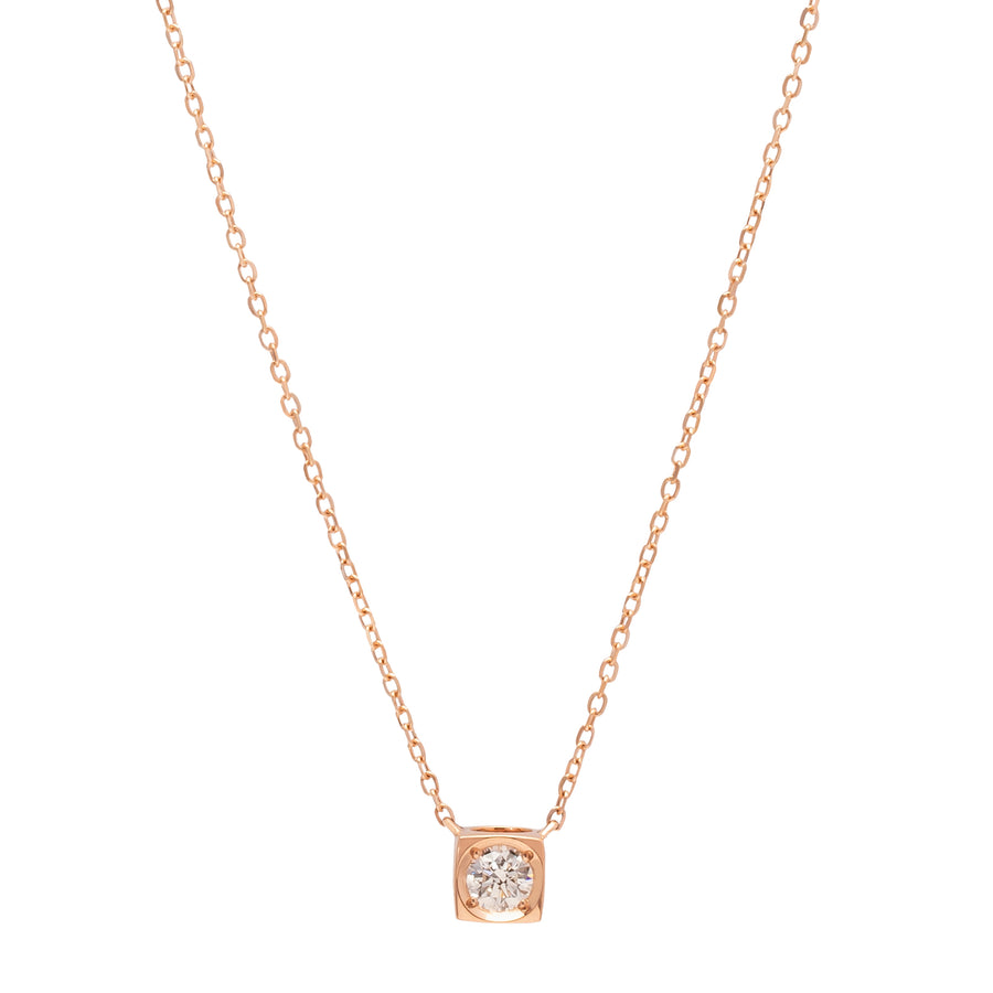 Dinh Van Le Cube Diamant Medium Necklace - Rose Gold - Broken English Jewelry