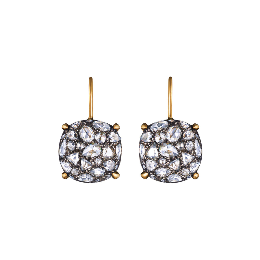 Fred Leighton Bombe Cushion Diamond Pendant Earrings - Broken English Jewelry