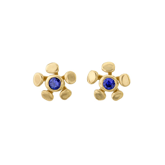 Chrona Studs - Blue Sapphire - Main Img