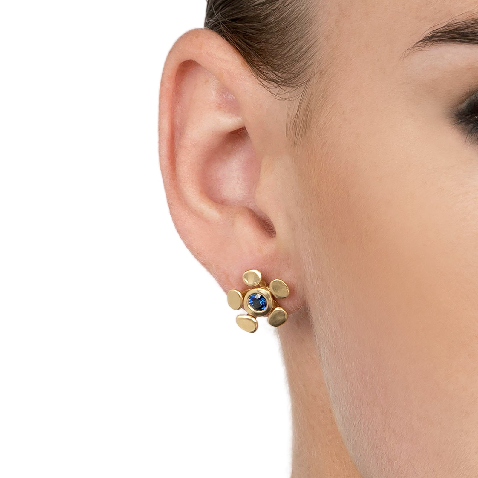 VRAM Chrona Studs - Sapphire - Broken English Jewelry