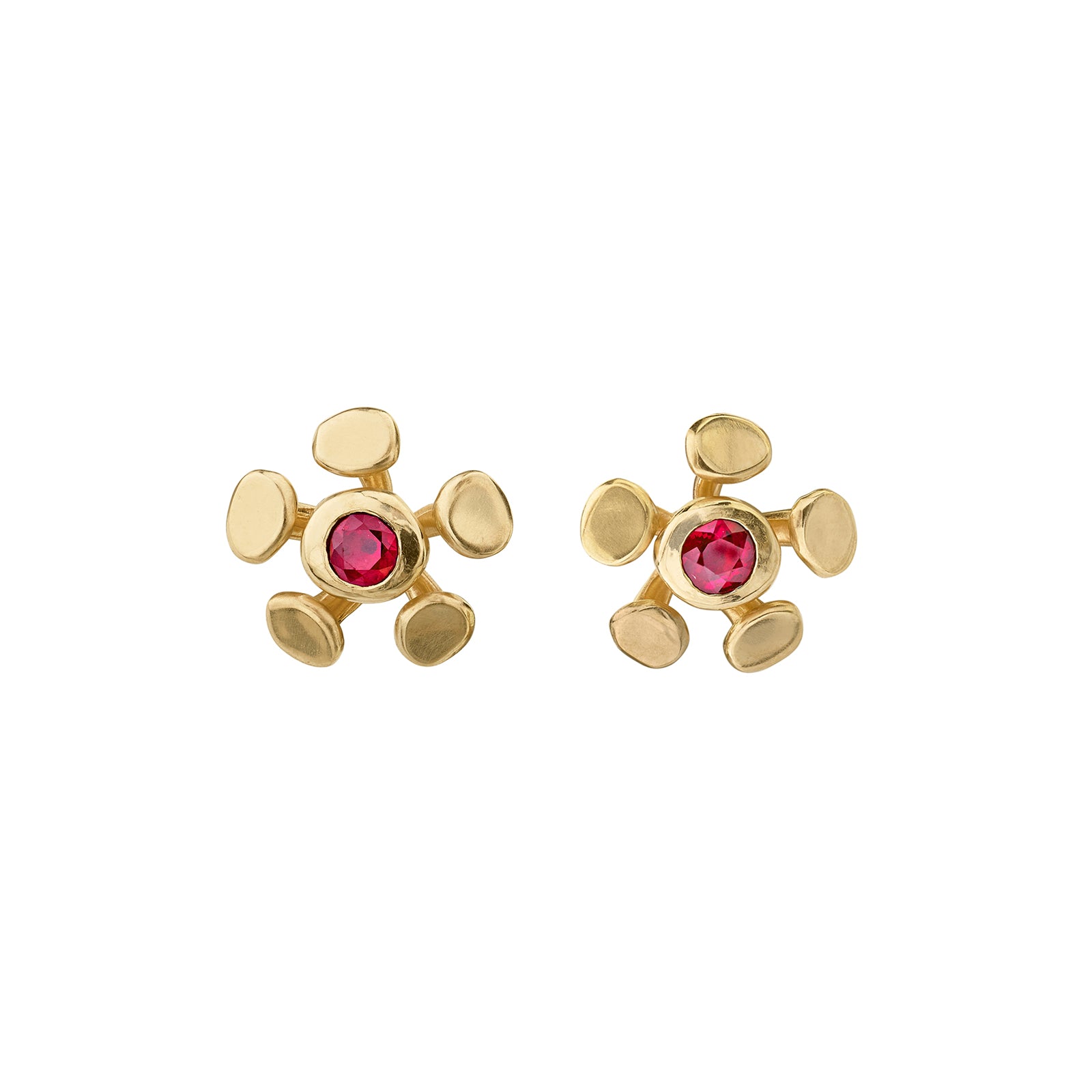 VRAM Chrona Studs - Ruby - Broken English Jewelry