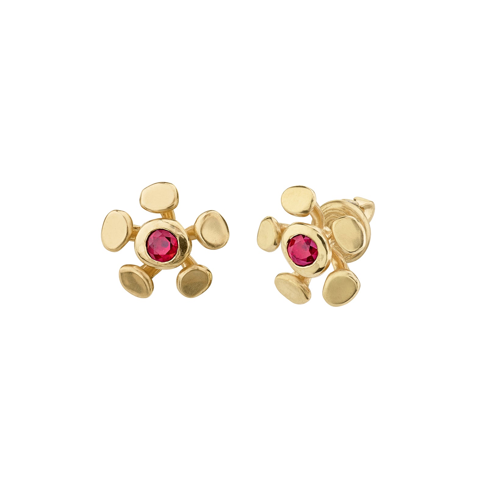 VRAM Chrona Studs - Ruby - Broken English Jewelry