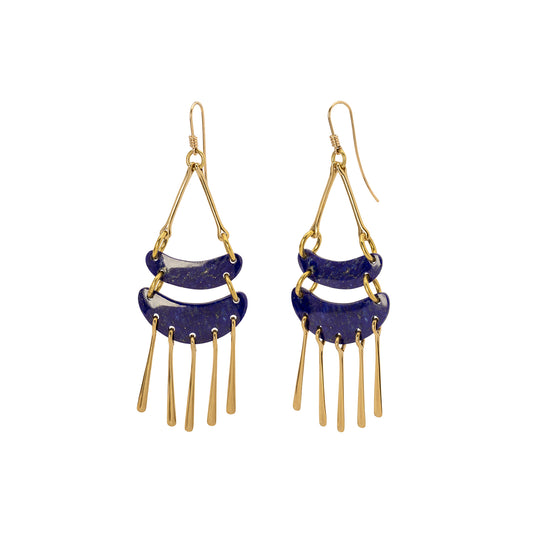 Lapis Lazuli Fountain Earrings - Main Img