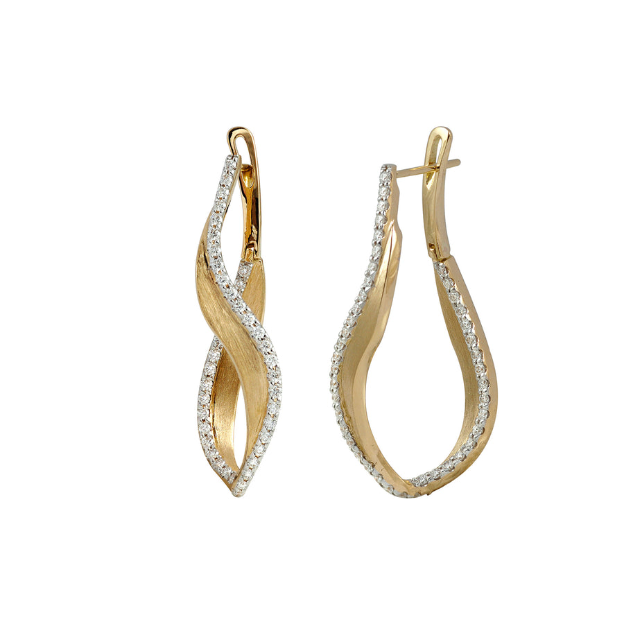 Kavant & Sharart Talay Wave Twist Hoop Earrings - Earrings - Broken English Jewelry