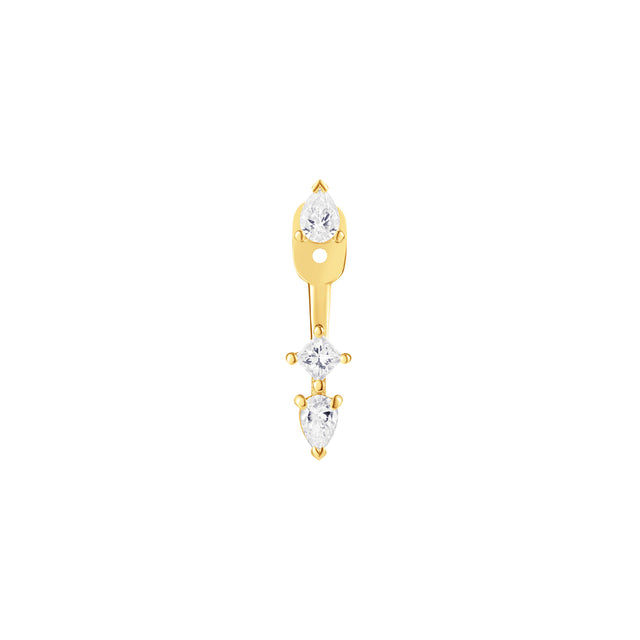 Carbon & Hyde Princess Ear Jacket - Yellow Gold - Broken English Jewelry