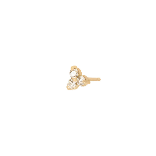 Tri Floral Stud - Yellow Gold