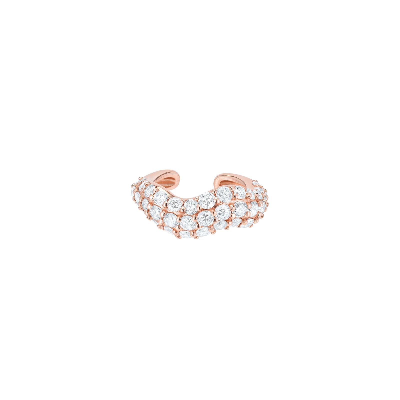 Carbon & Hyde Wave Ear Cuff - Rose Gold - Earrings - Broken English Jewelry