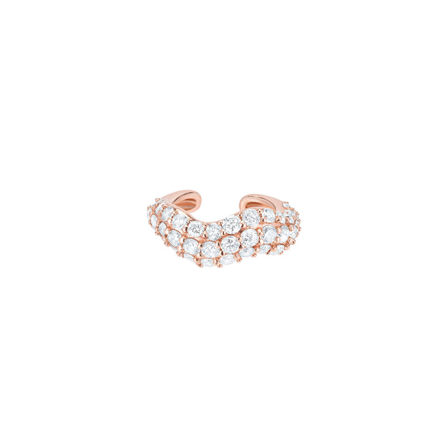 Carbon & Hyde Wave Ear Cuff - Rose Gold - Earrings - Broken English Jewelry