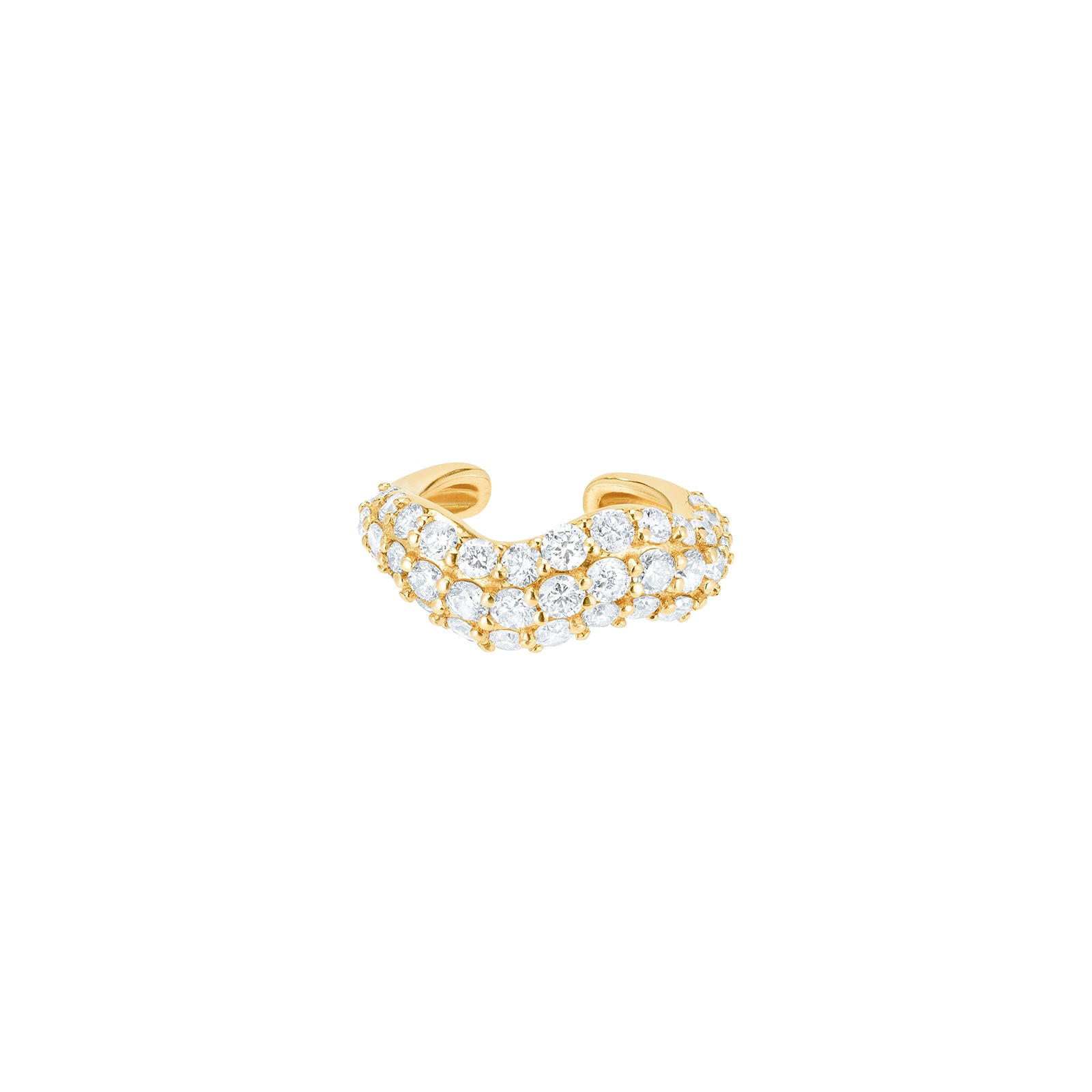 Carbon & Hyde Wave Ear Cuff - Yellow Gold - Earrings - Broken English Jewelry