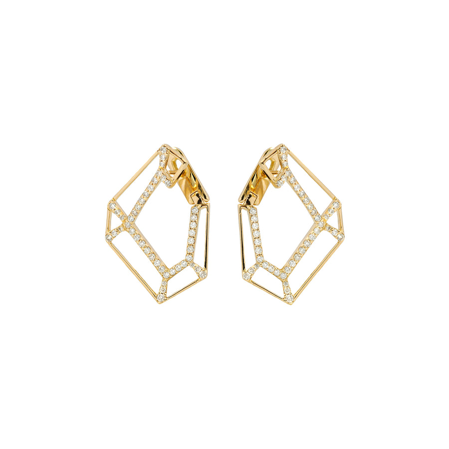 Kavant & Sharart Small Link Skeleton Diamond Earrings - Earrings - Broken English Jewelry