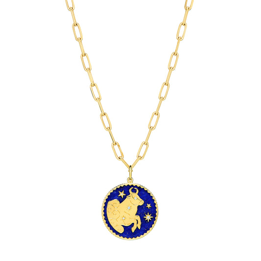 Zodiac Pendant Necklace - Taurus - Main Img