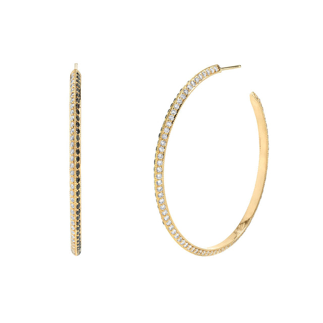 Lizzie Mandler Othello Knife Edge Hoops - Broken English Jewelry