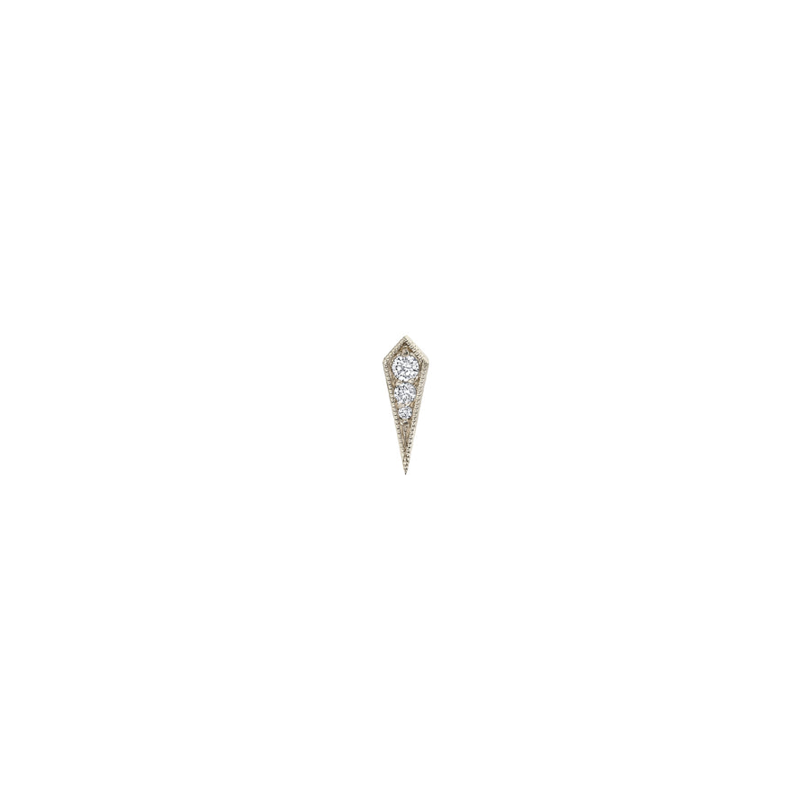 Lizzie Mandler Kite Diamond Stud - White Gold - Earrings - Broken English Jewelry