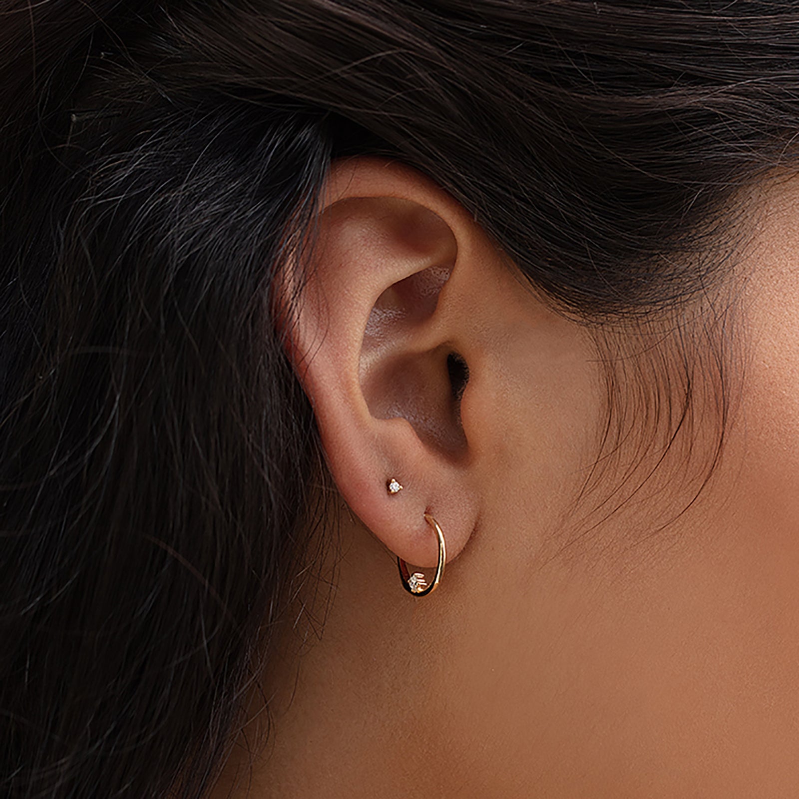 Lizzie Mandler Diamond Mini Stud - Broken English Jewelry