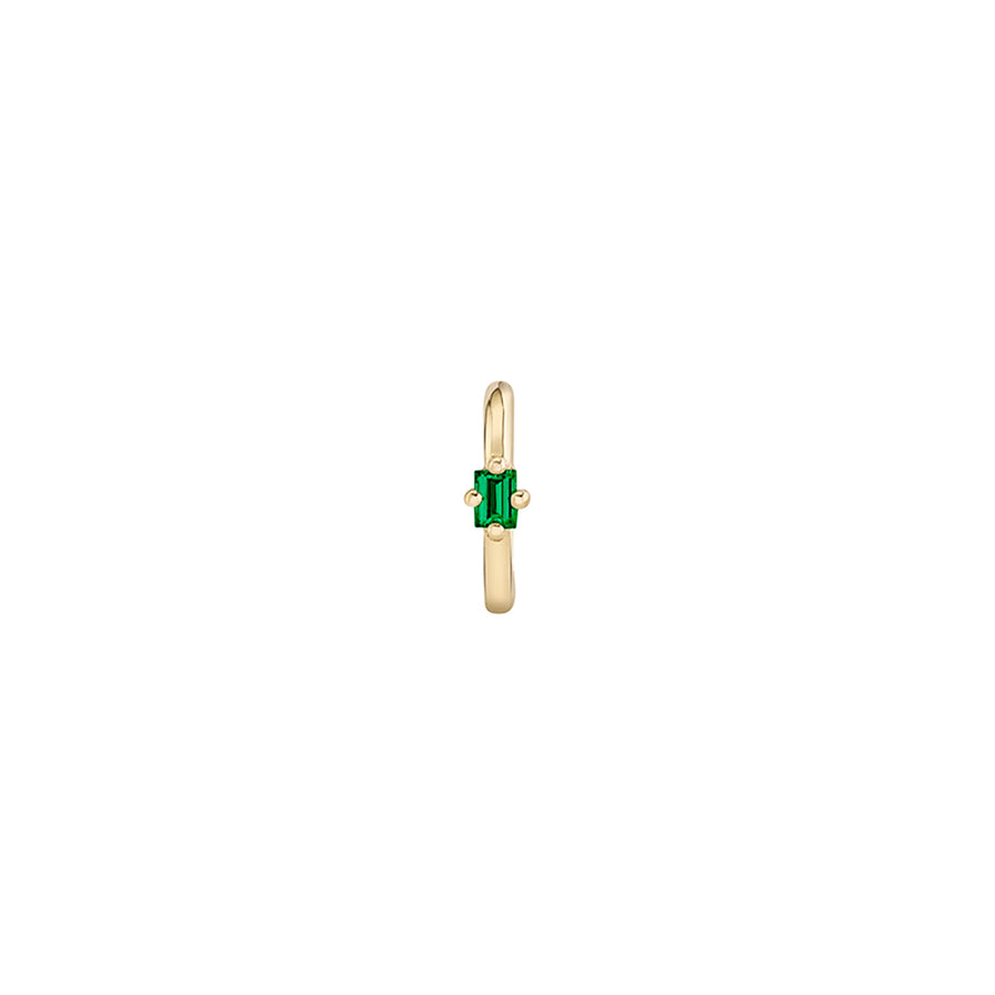 Lizzie Mandler Seamless Emerald Huggie - 6.5mm - Earrings - Broken English Jewelry