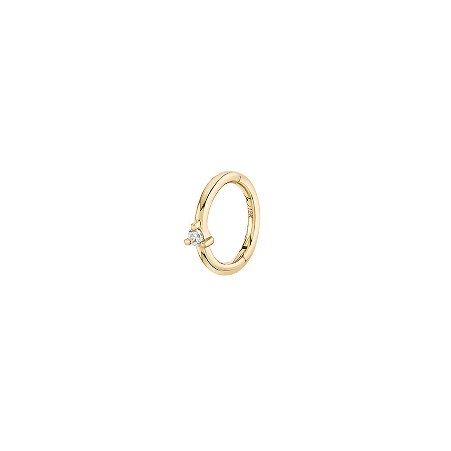 Lizzie Mandler Seamless Round Diamond Huggie - 6.5mm - Earrings - Broken English Jewelry